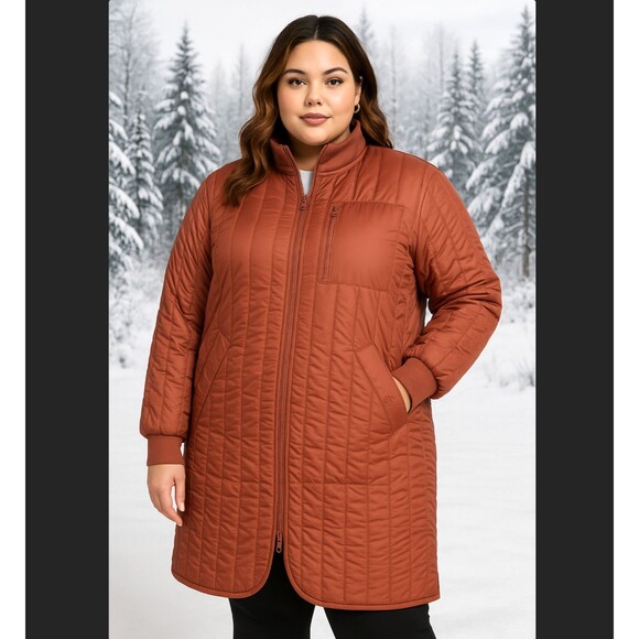 Nike Women’s XXL Therma-Fit Tech Pack Quilted Long Jacket Parka Coat DQ7745-718 - Picture 1 of 11